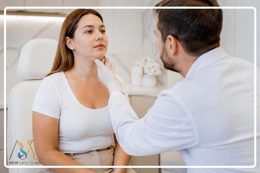 ارزیابی پوست و چربی زیر چانه در سن پایین